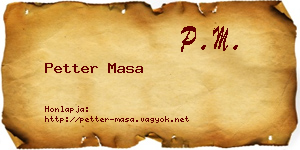 Petter Masa névjegykártya